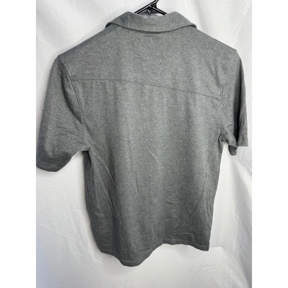Volcom Boys Heather Gray Short Sleeve Polo Shirt Stone Logo Kids Size Large12-14